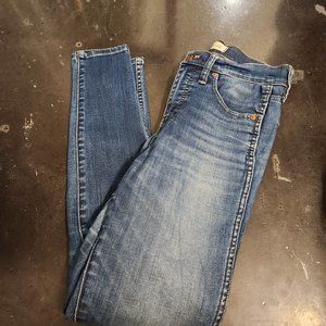 Madewell denim jeans 10 inch skinny high rise size 25 stretch